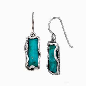 SILPADA Turquoise Cabochon Sterling Silver ‘Brighter Days’ Drop Earrings E5156TQ